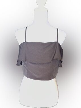 Gianni Bini Black Crop Top Size 8 NWOT